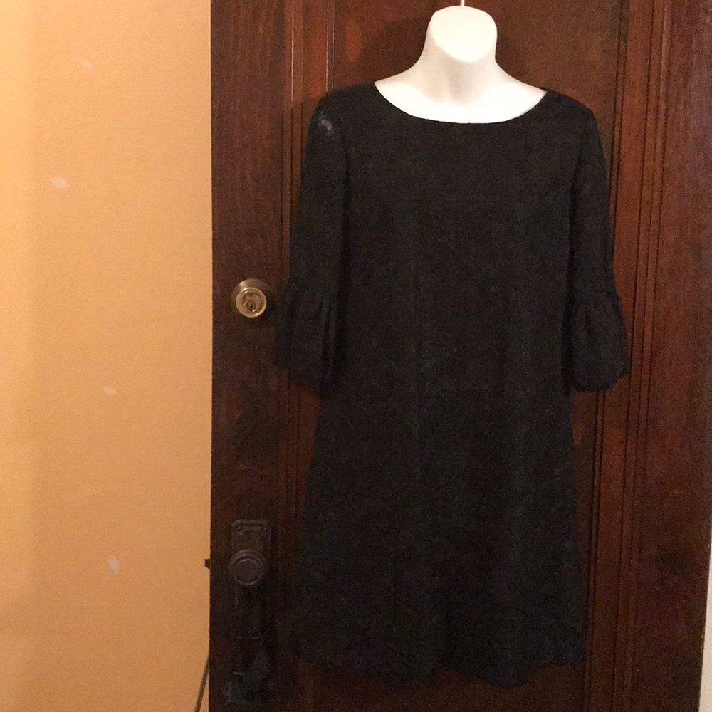 💜Black vintage style lace dress